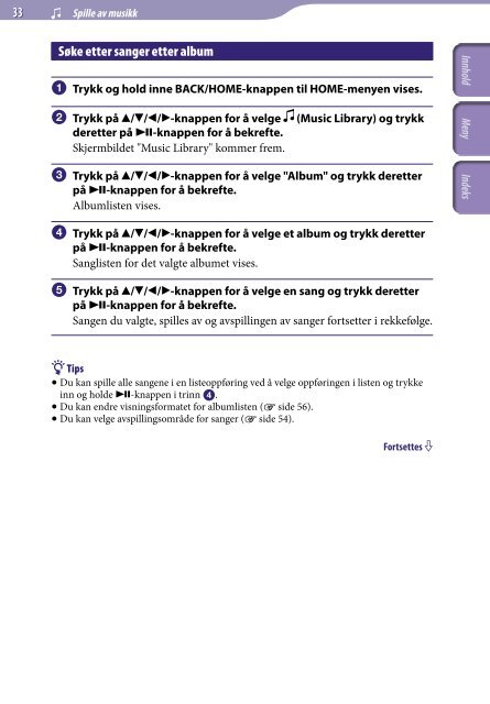 Sony NWZ-S736F - NWZ-S736F Consignes d&rsquo;utilisation Norv&eacute;gien