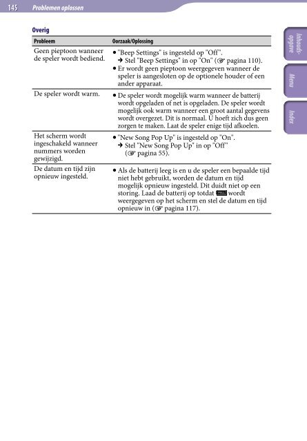 Sony NWZ-S736F - NWZ-S736F Consignes d&rsquo;utilisation N&eacute;erlandais