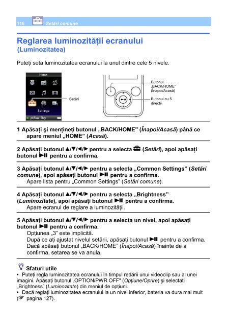 Sony NWZ-S736F - NWZ-S736F Mode d'emploi Roumain