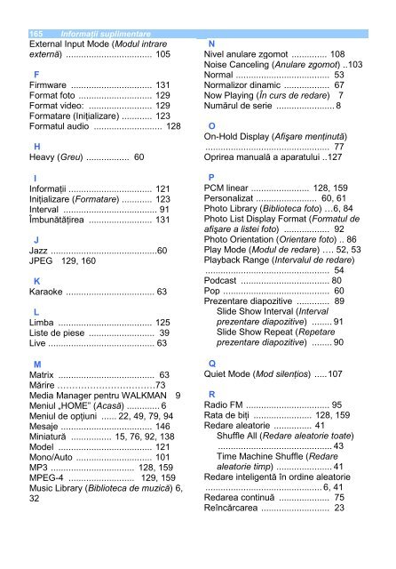 Sony NWZ-S736F - NWZ-S736F Mode d'emploi Roumain