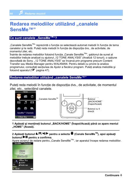 Sony NWZ-S736F - NWZ-S736F Mode d'emploi Roumain