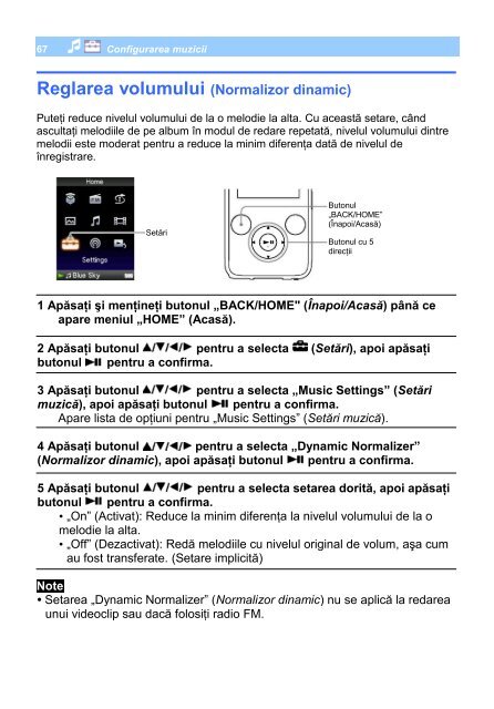 Sony NWZ-S736F - NWZ-S736F Mode d'emploi Roumain