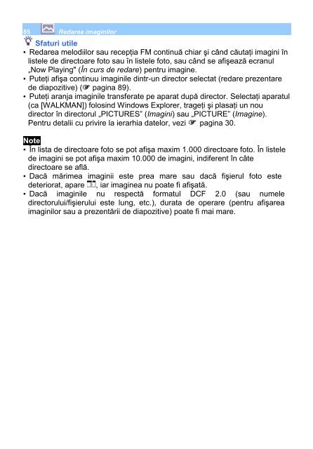 Sony NWZ-S736F - NWZ-S736F Mode d'emploi Roumain