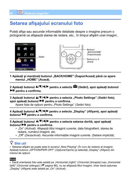 Sony NWZ-S736F - NWZ-S736F Mode d'emploi Roumain