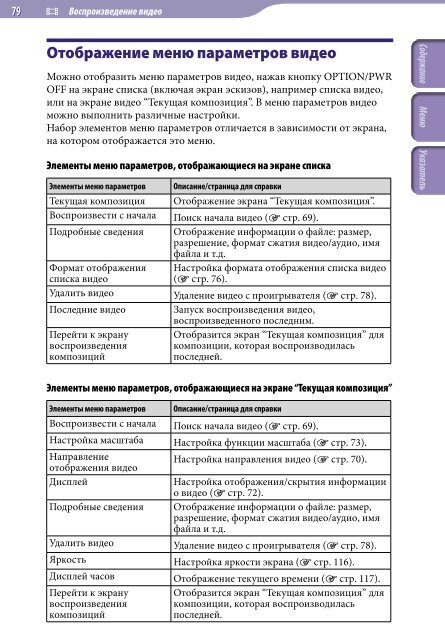 Sony NWZ-S736F - NWZ-S736F Consignes d&rsquo;utilisation Russe