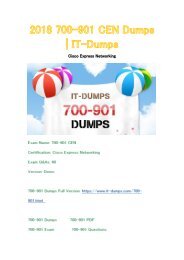 2018 Cisco 700-901 Real Dumps | IT-Dumps