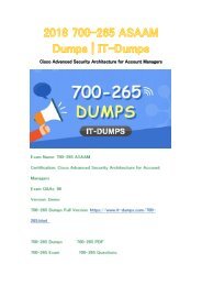 2018 Cisco 700-265 Real Dumps | IT-Dumps