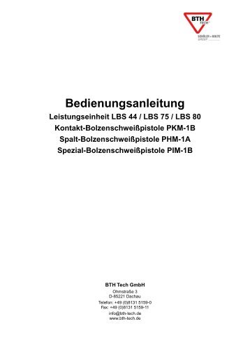 Bedienungsanleitung Leistungseinheit LBS 44 / LBS ... - Reiz GmbH