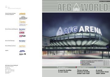 AFG ARENA Page 4 Kitchen Center Page 21 Forster unico Page 29