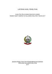 KUALITAS PELAYANAN DAN DAYA SAING RUMAH SAKIT DAERAH DI SULAWESI SELATAN TAHUN 2017