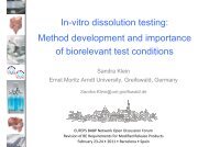 In-vitro dissolution testing: Method development and importance of ...