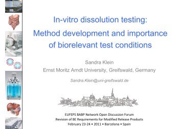 In-vitro dissolution testing: Method development and importance of ...