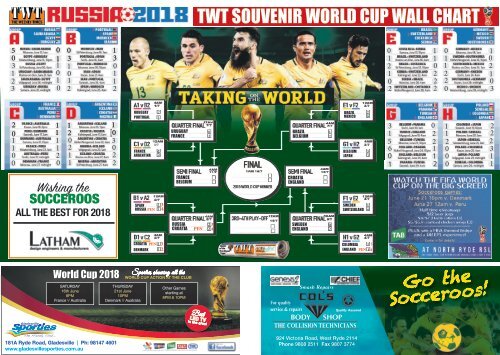 The TWT 2018 World Cup Souvenir Wallchart - Updated with every score from every match (as at 8/7/2018) in this memorable Russian football bonanza