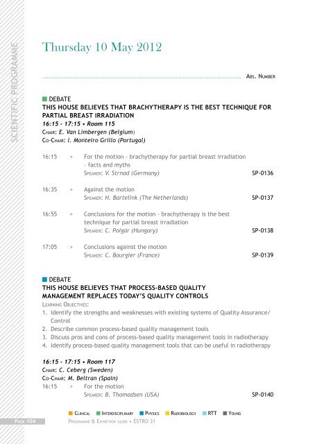 Debate Series - Estro-events.org