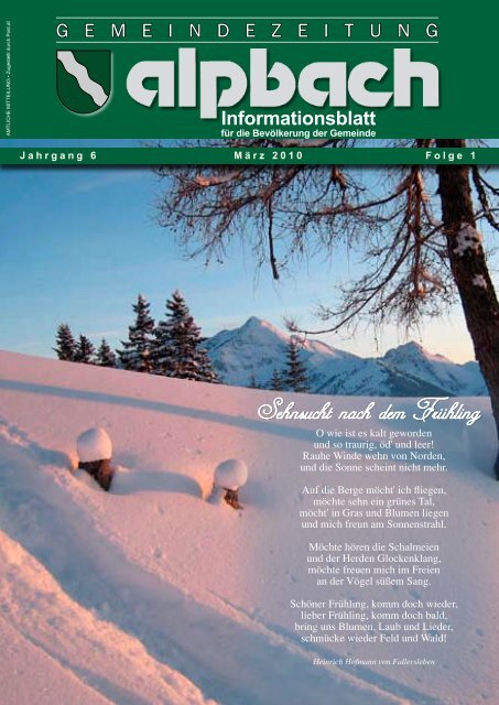 Informationsblatt - Alpbach