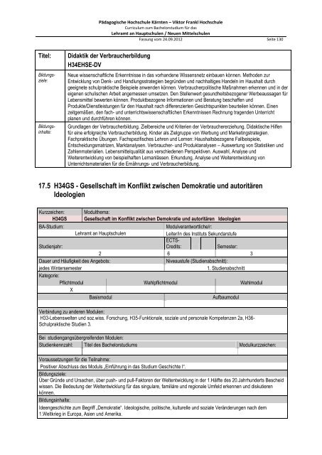 Schulpraktische Studien 1 - Pädagogische Hochschule Kärnten