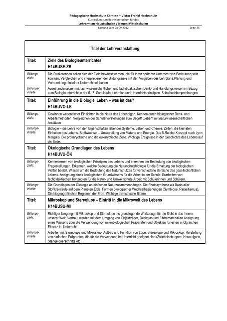 Schulpraktische Studien 1 - Pädagogische Hochschule Kärnten