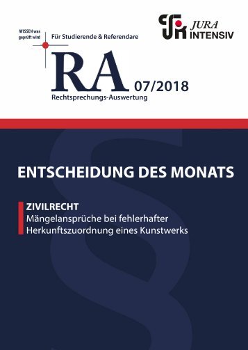 RA 07/2018 - Entscheidung des Monats