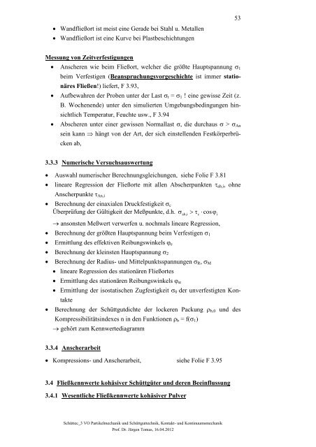 Partikel- und Schüttgutmechanik - Lehrstuhl Mechanische ...