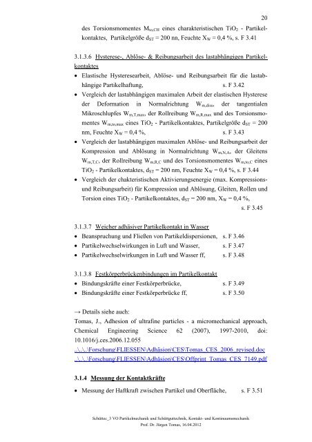 Partikel- und Schüttgutmechanik - Lehrstuhl Mechanische ...