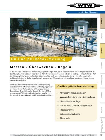 On-line pH/Redox-Messung Messen · Überwachen ... - WTW.com