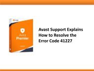 Avast Support Explains How to Resolve the Error Code 41227