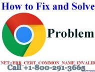 +1-800-291-3665 Fix Chrome ERR_CERT_COMMON_NAME_INVALID Error