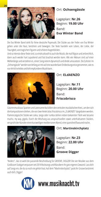 Programmheft Kirchheimer Musiknacht 2018
