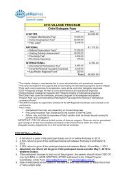 Village Fees and Forms 2013 - CISV QC - CISV Philippines