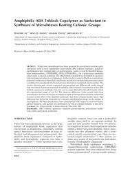 Amphiphilic ABA triblock copolymer as surfactant in syntheses of ...