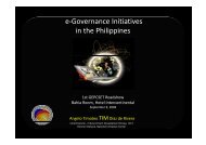 E - Governance Initiatives in the Philippines - gepcset