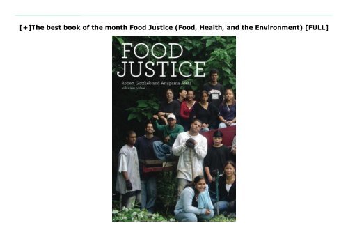 [+]The best book of the month Food Justice (Food, Health, and the Environment)  [FULL] 