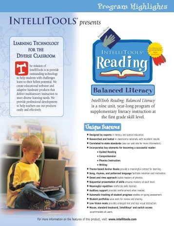 Balanced Literacy - IntelliTools