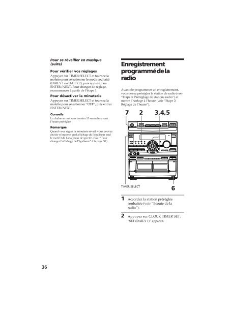 Sony MHC-RX80 - MHC-RX80 Consignes d&rsquo;utilisation Fran&ccedil;ais