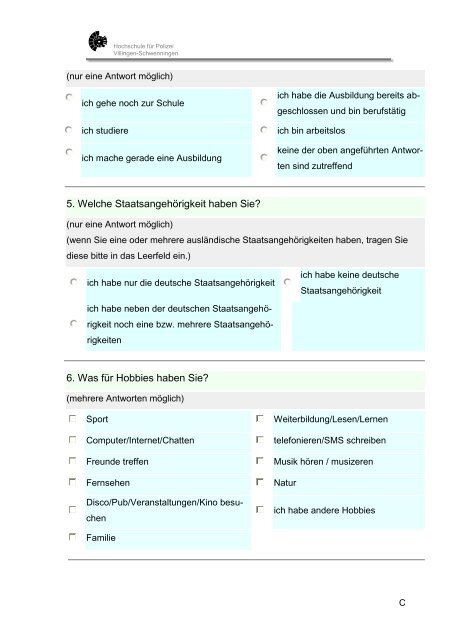 Diplomarbeit in der Fachgruppe Verkehrswissenschaft