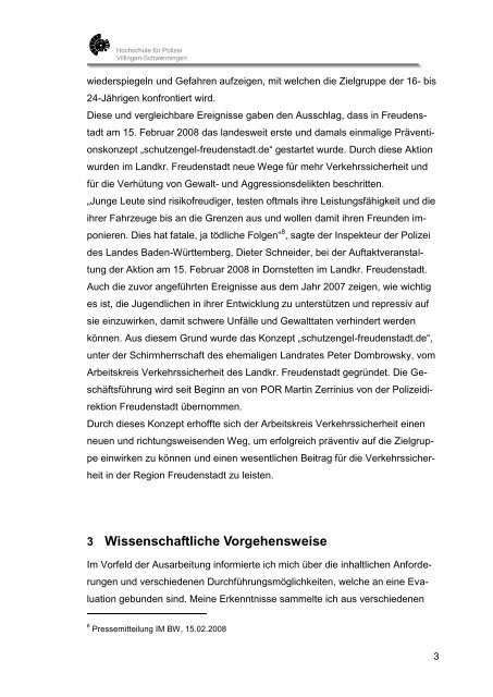 Diplomarbeit in der Fachgruppe Verkehrswissenschaft