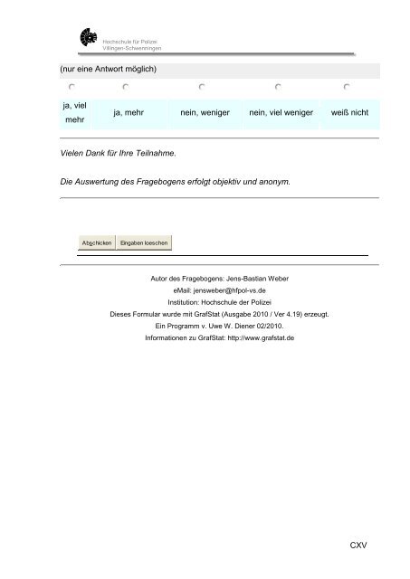 Diplomarbeit in der Fachgruppe Verkehrswissenschaft