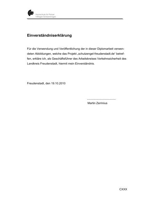 Diplomarbeit in der Fachgruppe Verkehrswissenschaft