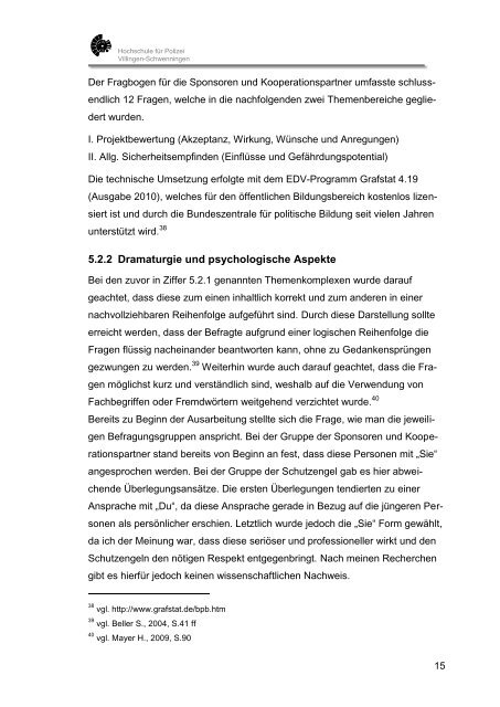 Diplomarbeit in der Fachgruppe Verkehrswissenschaft