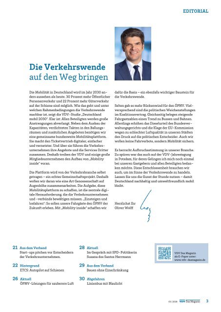 VDV Das Magazin Ausgabe Juli 2018