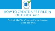 how to create a pst file in outlook 1-800-208-9523