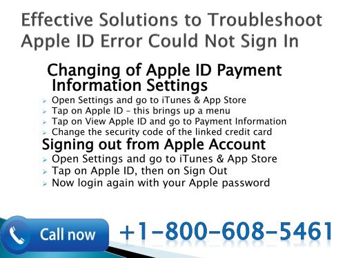 Call +1-800-608-5461 Fix Apple id Error Could Not Sign in