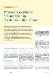 Physiotherapeutische Massnahmen in der ... - Karger