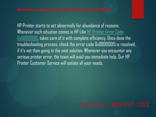 +1 800-597-1052 How To Fix HP Printer Error Code 0x00000015