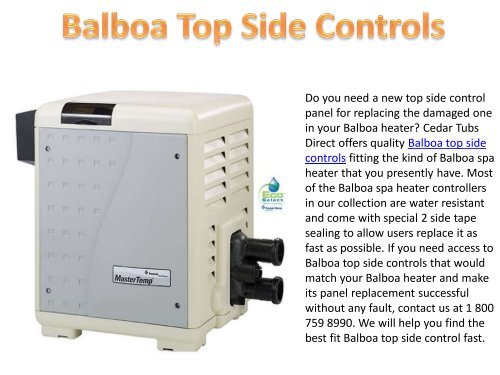 Balboa Top Side Controls