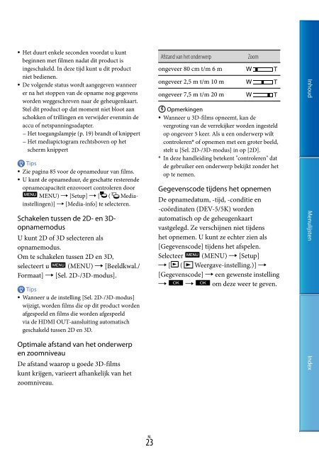 Sony DEV-3 - DEV-3 Consignes d&rsquo;utilisation N&eacute;erlandais