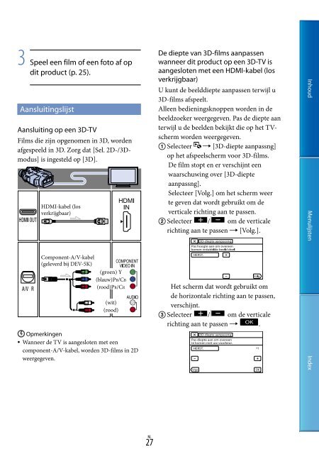 Sony DEV-3 - DEV-3 Consignes d&rsquo;utilisation N&eacute;erlandais