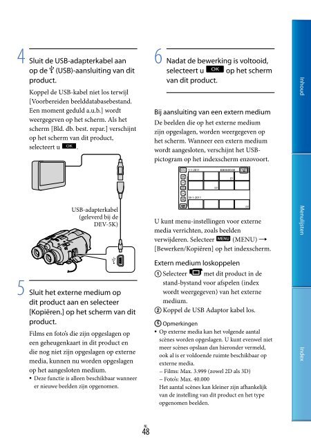 Sony DEV-3 - DEV-3 Consignes d&rsquo;utilisation N&eacute;erlandais