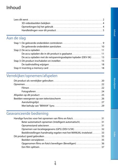 Sony DEV-3 - DEV-3 Consignes d&rsquo;utilisation N&eacute;erlandais