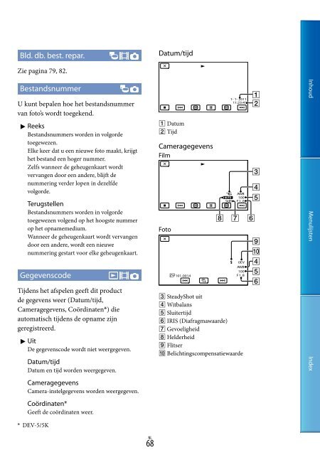 Sony DEV-3 - DEV-3 Consignes d&rsquo;utilisation N&eacute;erlandais